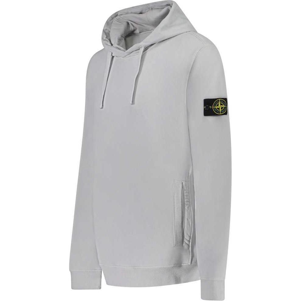 STONE ISLAND Толстовка Худи Светло-серый Мужская Уличная одежда 811560820-V0060