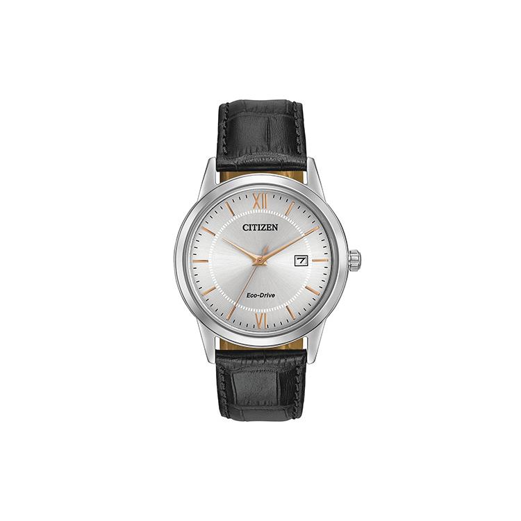 Citizen Коллекция Eco-Drive Часы на кварцевом механизме с питанием от света Ремешок из натуральной кожи AW1236-03A