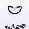 SporTy   Rich DodgerS Ringer Women S T ShirT Wh50 whiTe Dark Navy