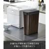 Yamazaki Контейнер для хранения риса, вместимость 1 стакан, черный, для холодильников, прибл.. 18,5 см Ш x 8,5 см Г x 24,5 см В, Башня для хранения риса, Скользящая