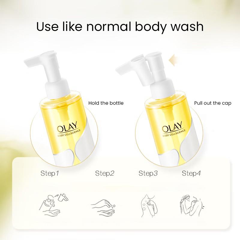 Olay Show Oil 250 мл Гель для душа на масляной основе Питает и увлажняет кожу с помощью масла, добавляет 40% натурального растительного экстракта масла, улучшает состояние сухой кожи