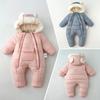 Baby Clothes Winter Outfit Newborn Girl Romper Fleece Lined Cotton Boys Winter Zipper Crawling Suit Baby Jumpsuit