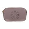 Tory Burch Miller Adjustable Detachable Shoulder Strap Zipper Leather Crossbody Mini Bag Women crossbody bag Gray-Brown 145667-093