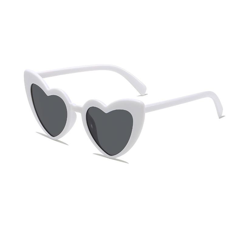 10 Pairs of White Heart-shaped Fashionable Glasses Designed for Both Men and Women Suitable for Party Enthusiasts