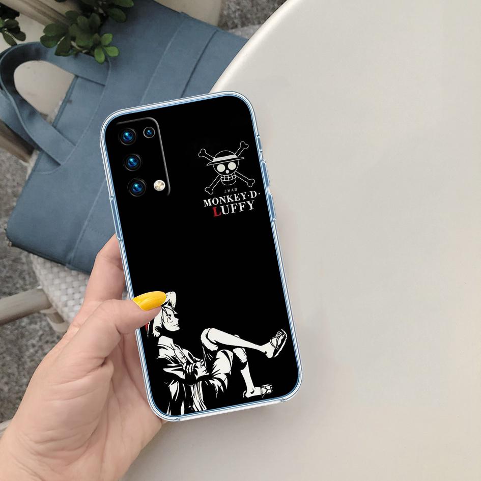 FM30 Луффи One Piece Прозрачный чехол-бампер для телефона Samsung Galaxy A04 A04S A14 A23 A34 A54 M23 M33 M52 M53