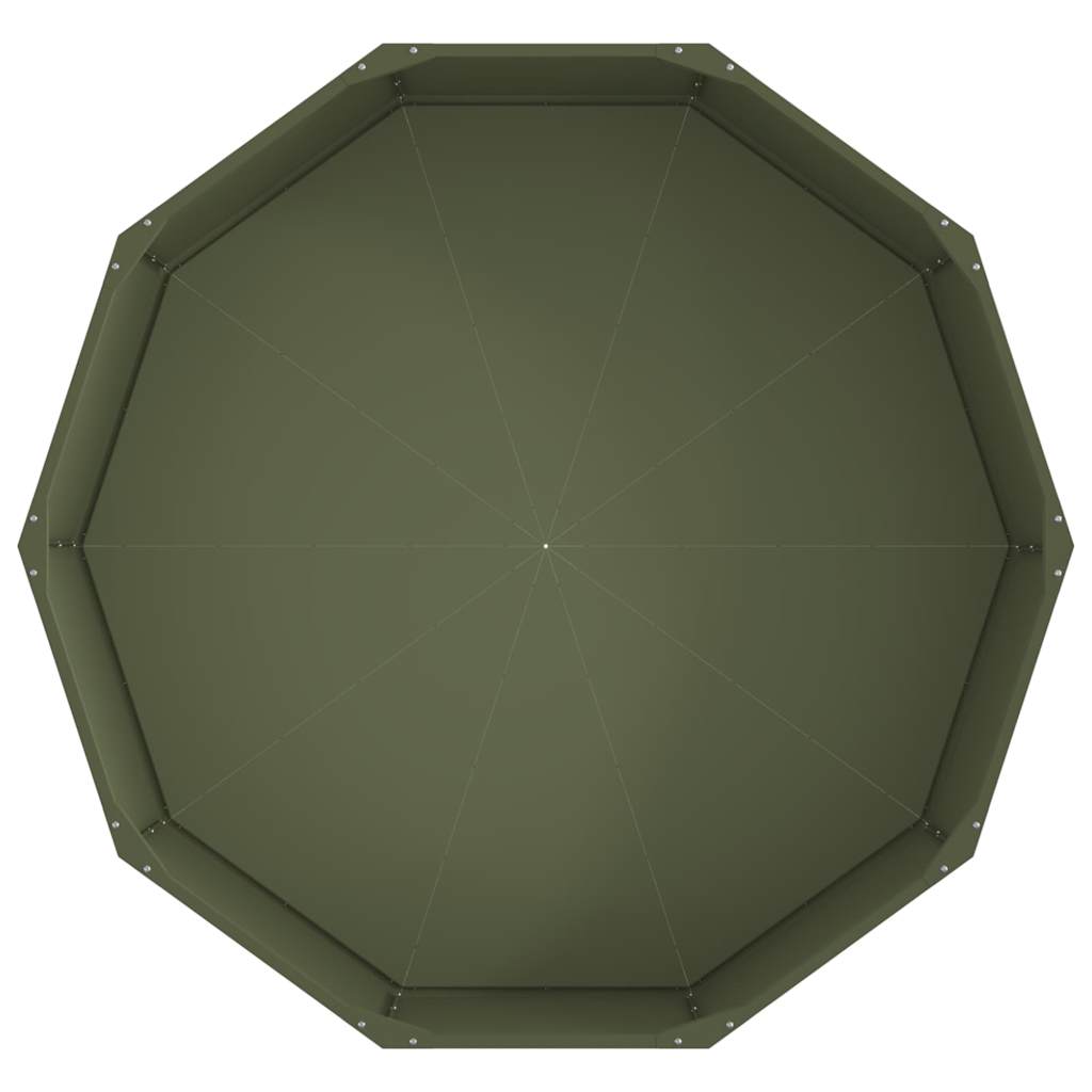 Plant Pot Olive Green 120 x 120 x 35 cm Steel