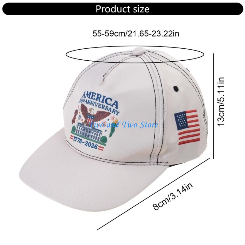HX6F 250th Anniversary Baseball Cap Breathable Fabric Lightweight Design For Outdoor