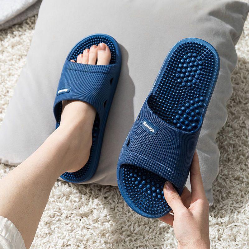 Massage Slippers for Men's New Anti-skid Home Soft Soled Bathroom Comfortable Bathing Cool Slippers for Men's Summer