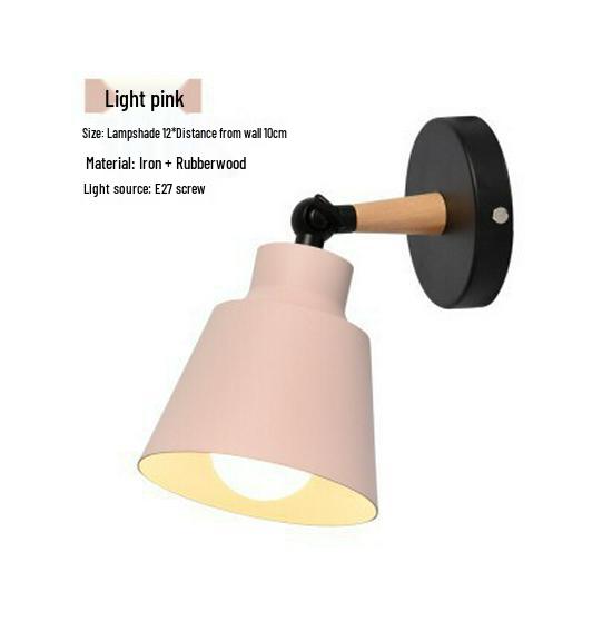 Скандинавский Современный Настенный Светильник Макарон - Спальня, Ресторан, Коридор, Лестница и Гостиная E27 Ночник.
