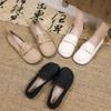 Flat-soled Single Shoes for Women's Spring and Autumn 2024 New Korean Version Versatile One-pedal Two-wear Doudou Shoes Soft-soled Shallow-mouth L