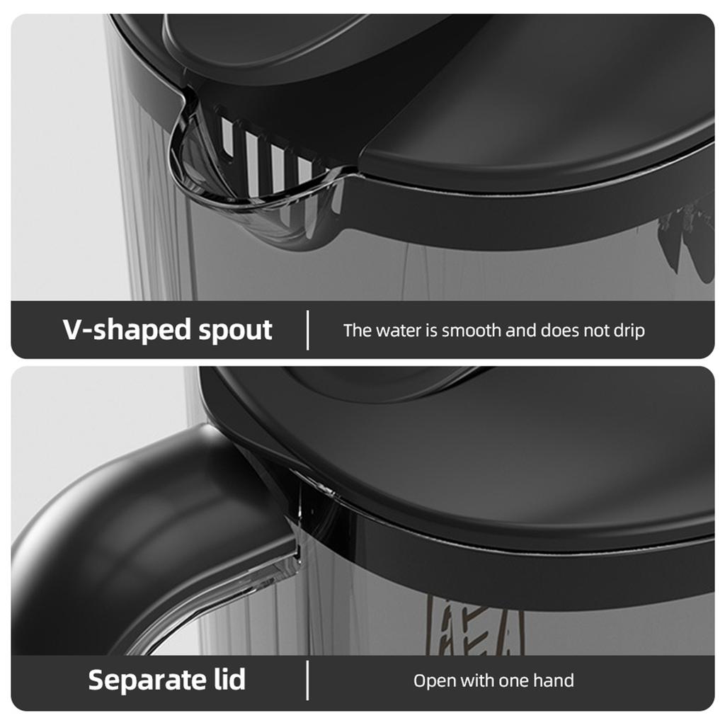 Water Pitcher Fridge Door Water Jug with Handle Beverage Serveware and Storage Container for Hot Liquids or Cold Drinks