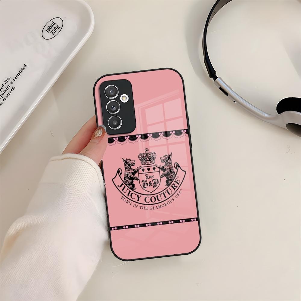 Чехол для телефона J-JuicysS Couture Стеклянный Для Samsung S24 S26 S23 S20 S25 S21 S22 Ultra Fe Plus A05 A06 A16 A26 A36 A56 Coque