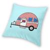 Caravan Camp Square Pillowcase Polyester Linen Velvet Pattern Zip Decorative Pillow Case Sofa Cushion Cover