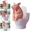 Миниатюрная статуэтка свиньи Свинья, сидящая на унитазе Мини-игрушка животное