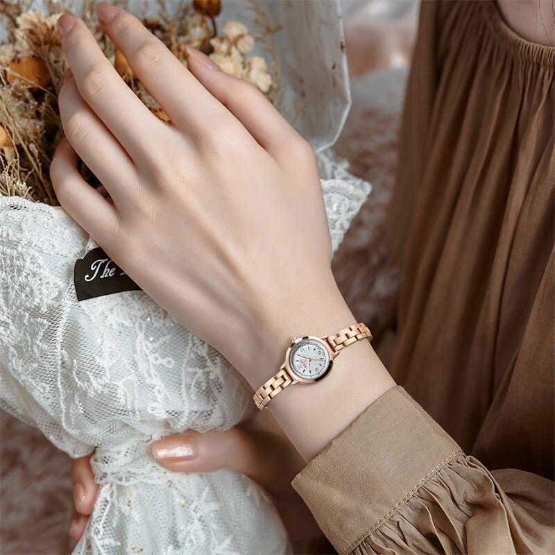 Женские винтажные кварцевые часы Julius с покрытием из розового золота