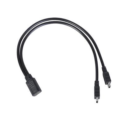 Портативный разветвитель USB C (мама) на двойной Mini USB 5Pin (папа) USB-разветвитель кабель для зарядки Type C для устройств Type C
