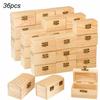 36pcs Small Wooden Box Wood Treasure Boxes with Lid for DIY Crafts (3.5 X 2.2 X 2 Inch)