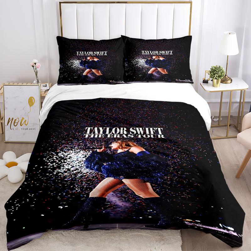 3Pcs Taylor Swift Era Tour Bedding Sets For All Sizes New 3D Printed Bed Cover Comforter Duvet Cover Pillowcase Bedroom Decoration