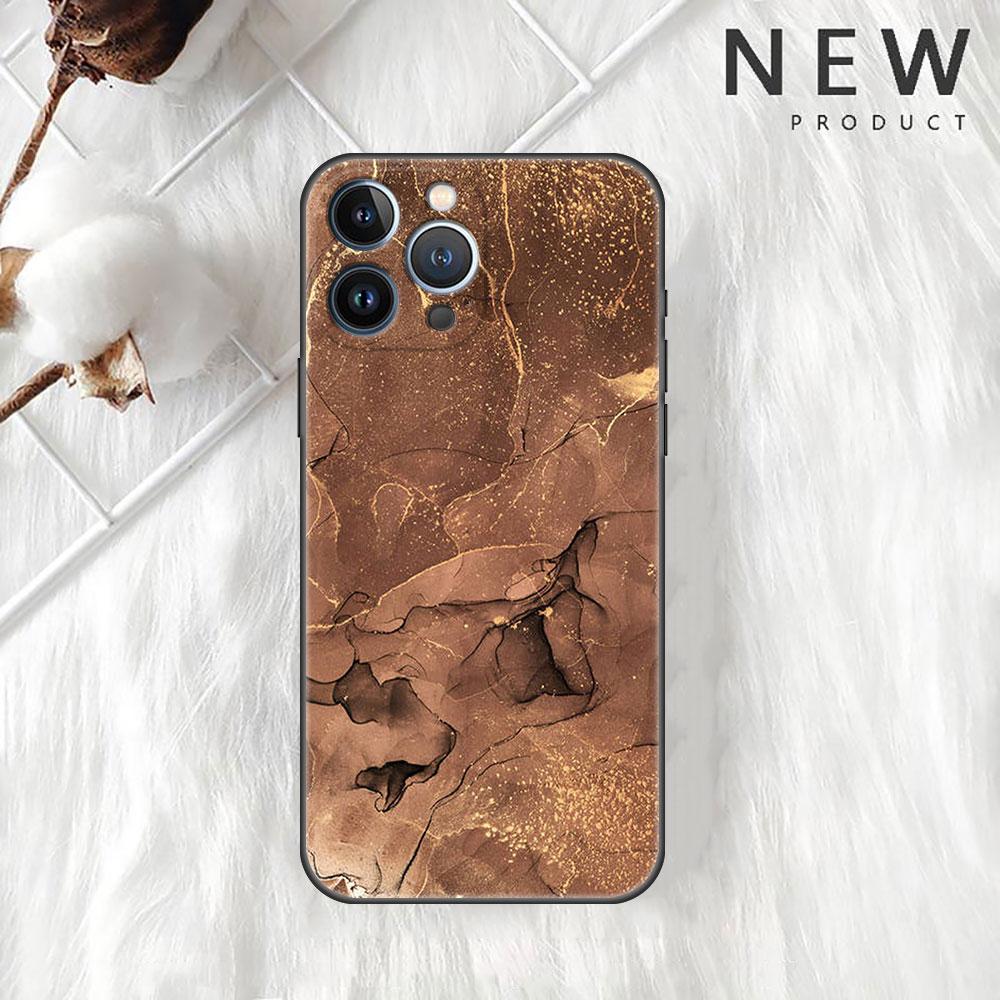 Чехол для Apple iPhone 11 13 12 14 Pro 7 Plus XR X XS Max 6 6S 13Pro SE 2022, черный силиконовый чехол для телефона, роскошный чехол с мраморным узором