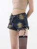 Vintage Star Denim Shorts Women Summer Sexy High Waist Y2k Streetwear Fashion Harajuku Shorts Jeans Large Size Women's Clothing