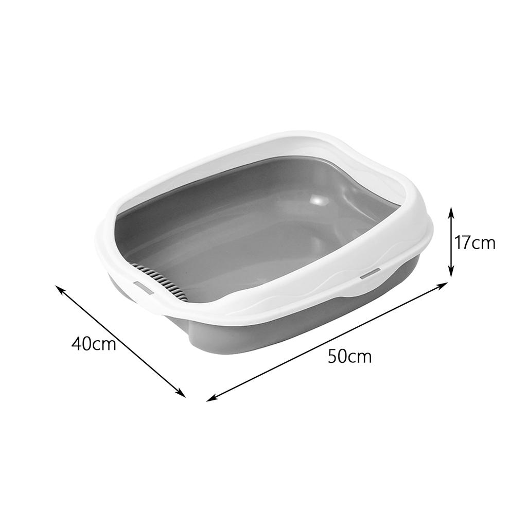 Semi enclosed cat little box With High Side Bedpan Potty Toilet for Small Pets Indoor Cats little tray Kitty litter pan Shovel