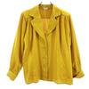 Long Sleeve Open Collar Shirt Yellow Open Collar Women Used