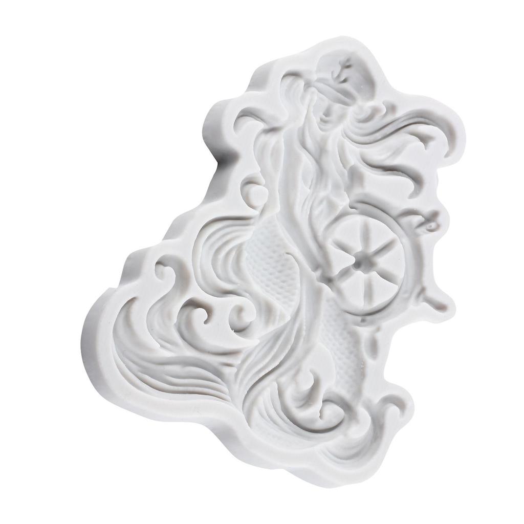 Силиконовые формы Русалка Форма для мастики Русалка Инструменты для украшения торта Топпер для кекса Конфета Шоколад Форма для гампасты