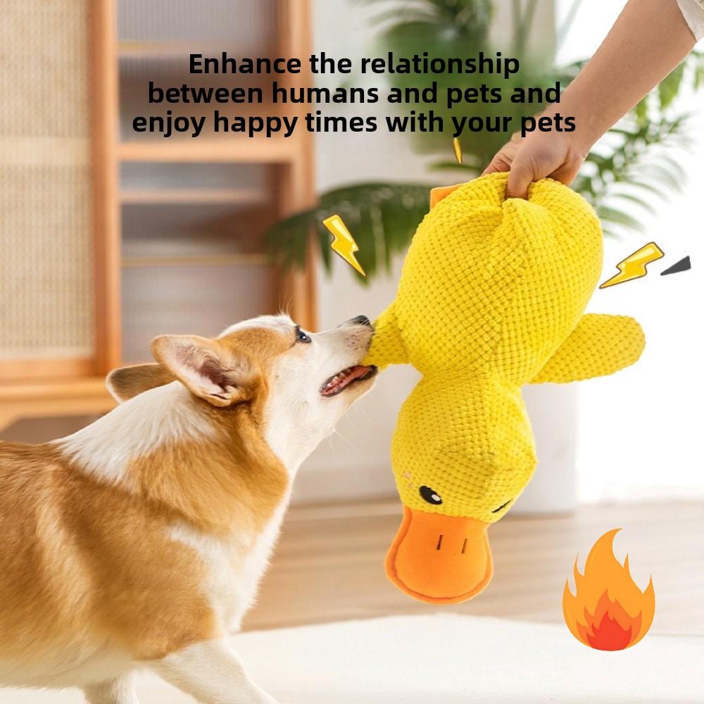 Dog Toys Indestructible Things For Dogs Soft Toy Interactive Plush Squeaky Duck Durable Chew Large Puppy Playtime Entertainment