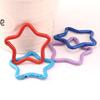 10 шт. Разноцветные карабины в форме пятиконечной звезды, карабинные крючки из алюминиевого сплава, аксессуары для DIY, пряжка для брелка для кемпинга, походов