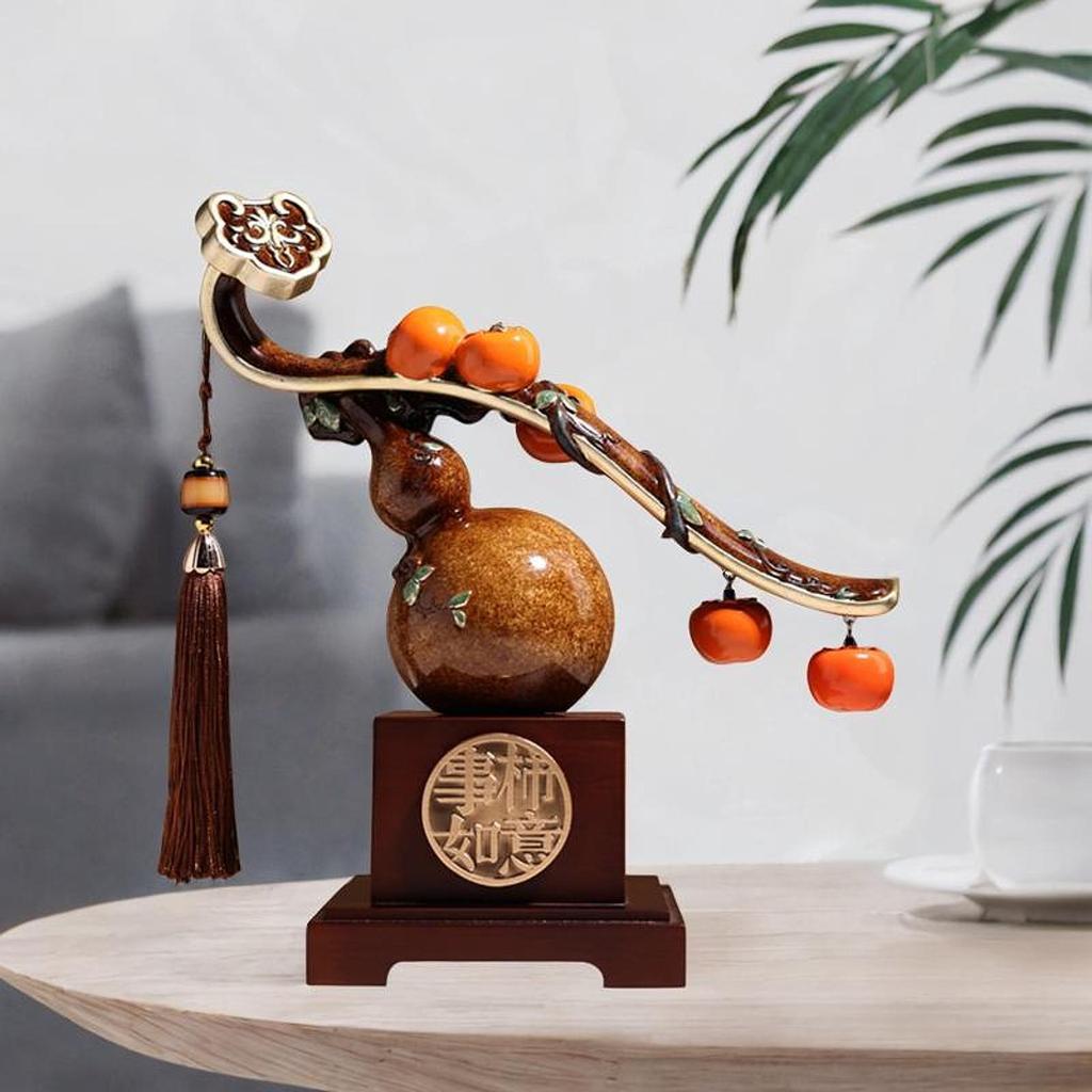 Статуэтка из смолы «Хурма» для счастливой жизни, скульптура для подарков, подарочный шкаф, украшение по фен-шуй