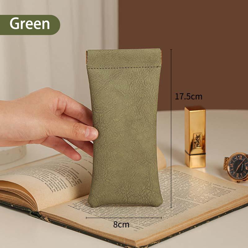 Сумка для хранения очков из искусственной кожи, автоматический закрытый чехол для солнцезащитных очков, водонепроницаемый чехол, защитный чехол для очков, сумка для хранения очков