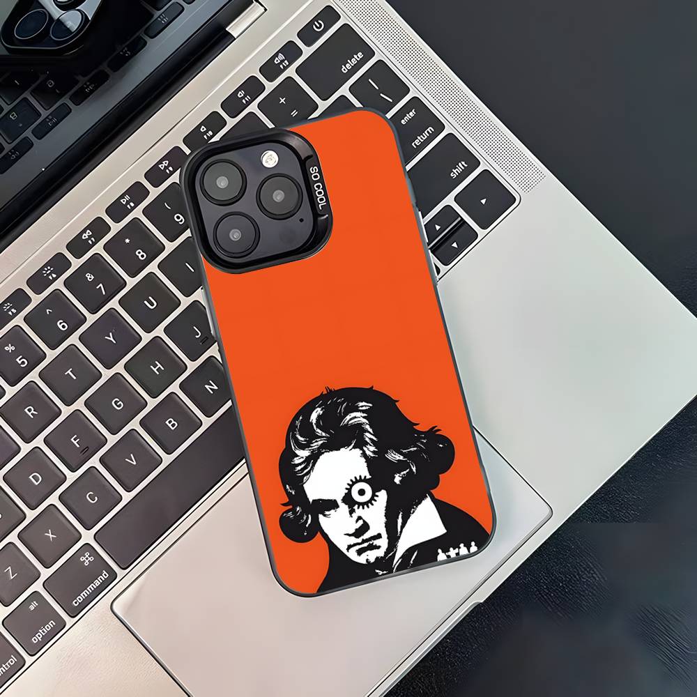 Чехол для телефона C-Clockwork O-Orange для iPhone 17,16,15,14,13,12,11,Pro,XS,Max,Plus,Mini,SE4,E Черный Матовый Ударопрочный Чехол