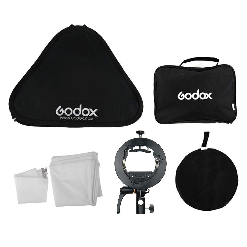 Godox Foldable Softbox with Godox S2 Flash Stand Equipped Bowens Stand for Flash Photography 32x32inch/80x80cm S-Type (SGUV8080) [Used]