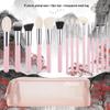 15-Piece Animal Hair Makeup Brush Set: Loose Powder, Eyeshadow, Foundation Brushes