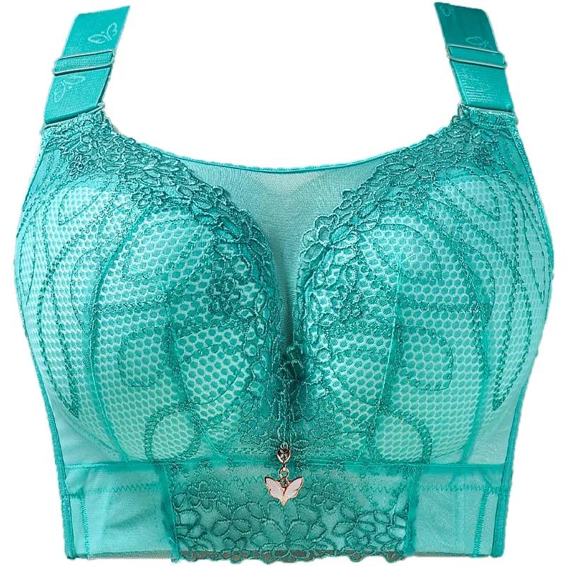 Сексуальный бюстгальтер пуш-ап, бюстгальтеры CDE без косточек, женское нижнее белье, беспроводное нижнее белье, кружевной бюстгальтер, большие размеры 36-48, женские