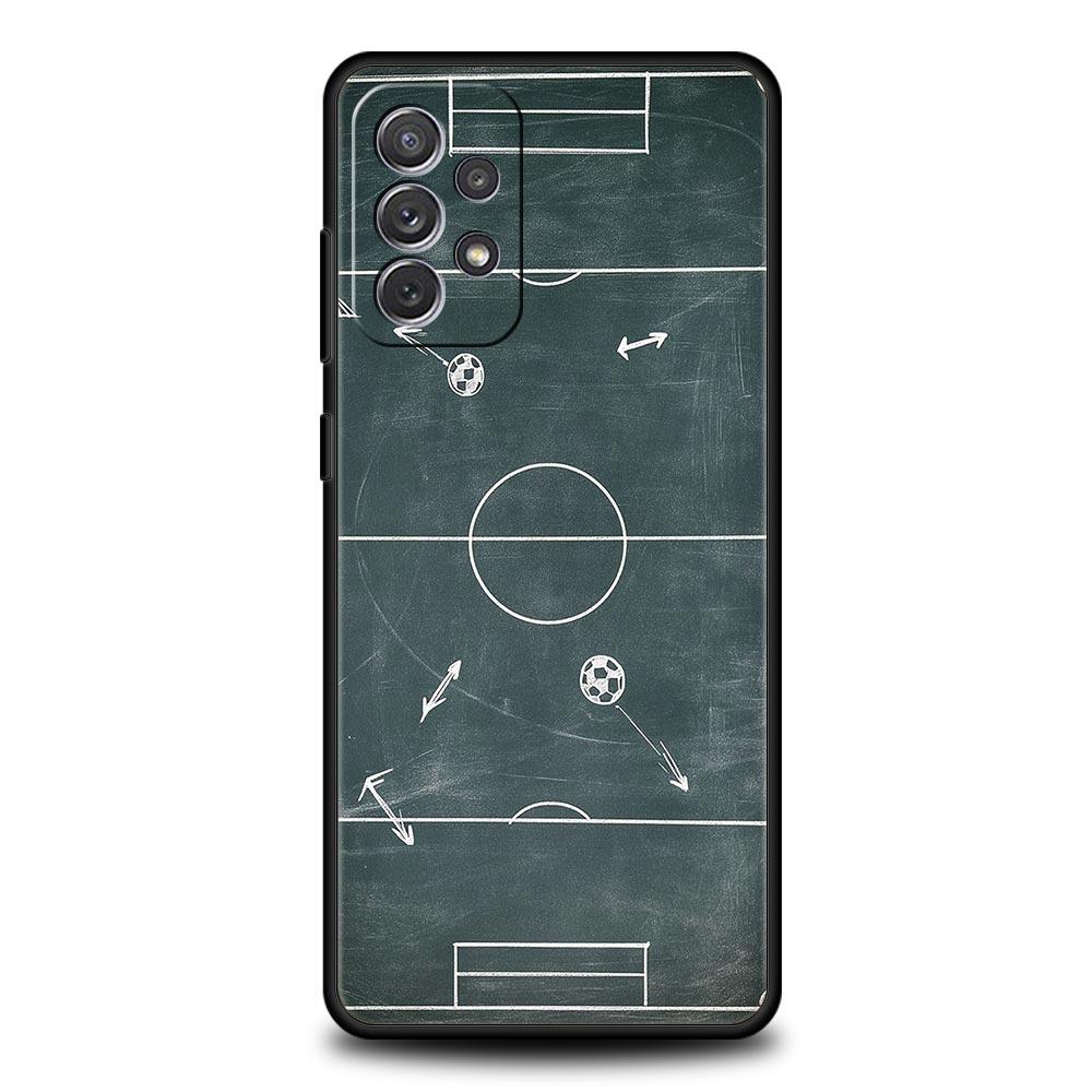 Футбольная Баскетбольная Тактическая Доска Чехол для Телефона для Samsung Galaxy A55 A35 A15 A14 A13 A25 A54 A51 A71 A72 A73 A32 A41 5G Мягкий ТПУ