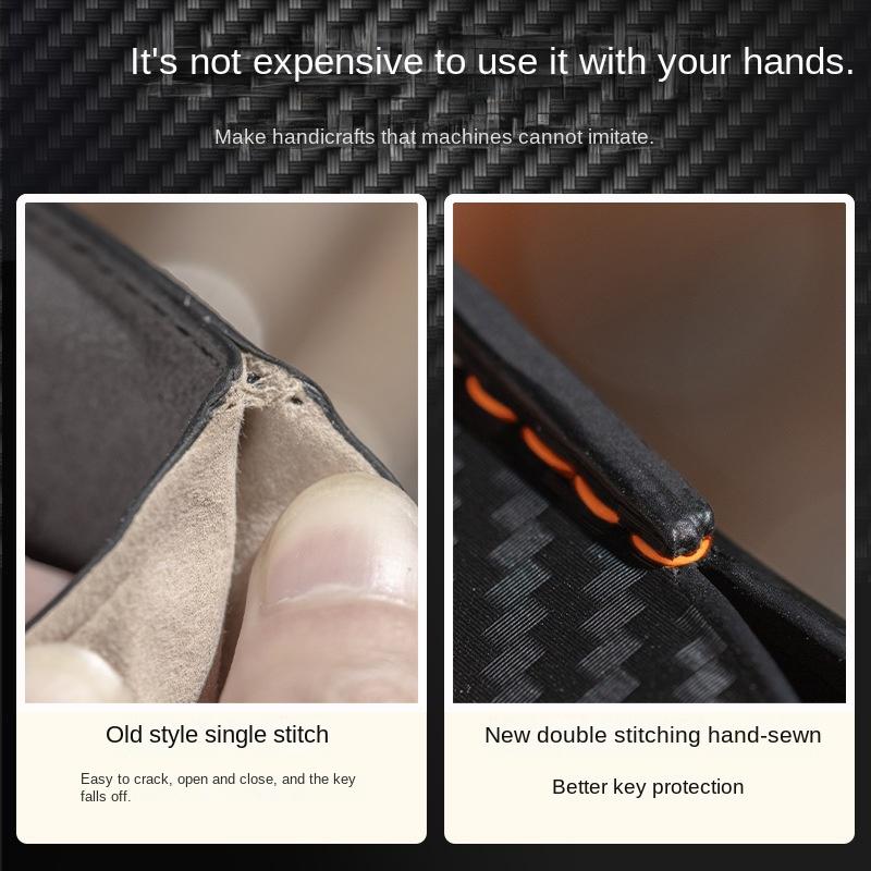 Чехол-накладка для ключа с рисунком из углеродного волокна для Mercedes Benz A B C E S Class S400L CLA CLS GLC GLE GLS EQE EQS