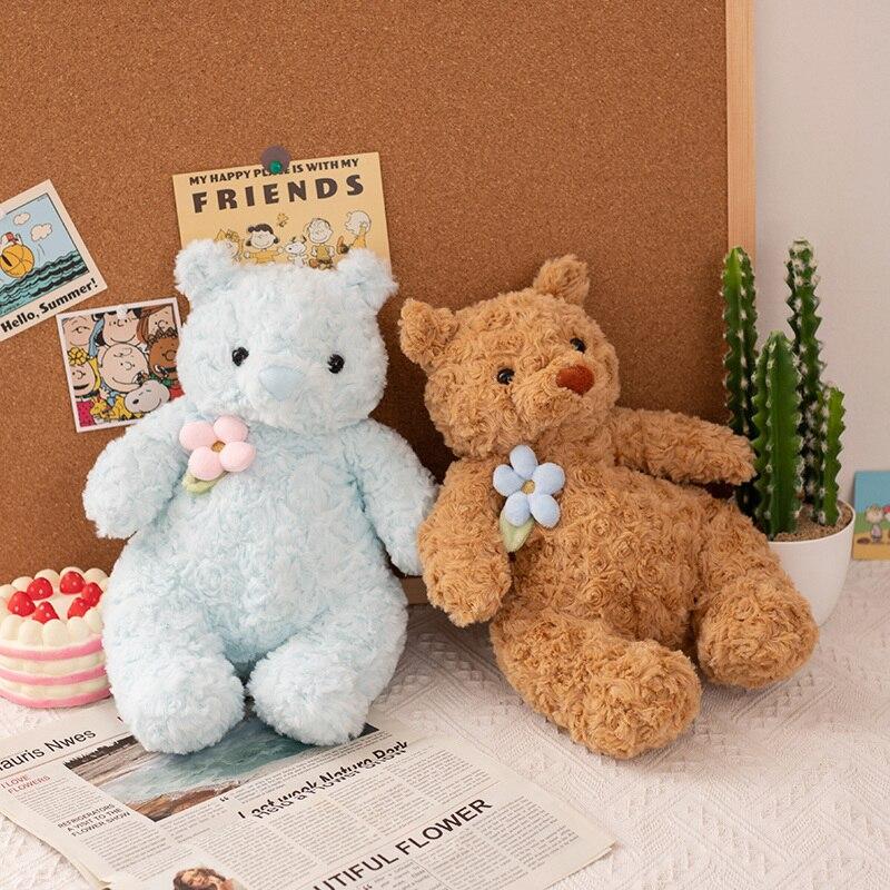 1pc 40cm Adorable Cartoon Teddy Bear Plush Toys Stuffed Soft Animals Dressing Up Doll For Girls Kids Room Decor Birthday Gifts