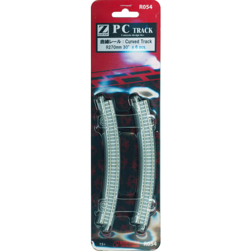 Rokuhan Z Gauge R054 PC Трек Изогнутый рельс R270-30 (6 шт.)