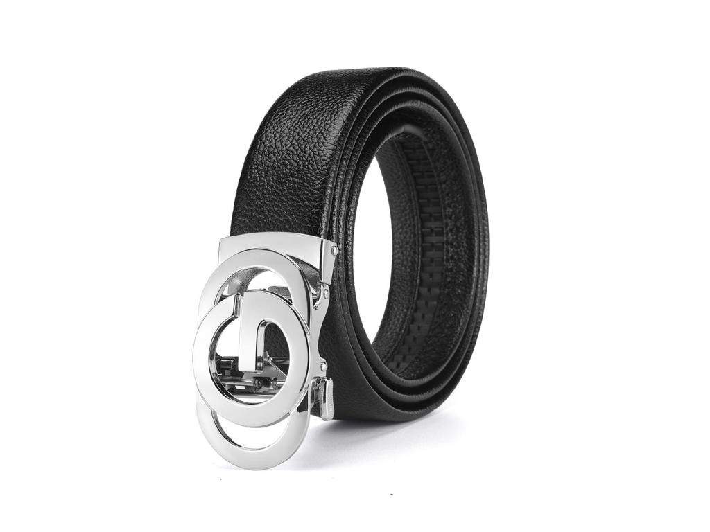 Мужской ремень из натуральной кожи с леопардовой пряжкой - Повседневный универсальный модный тренд