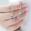 Earrings Lady Diamond Inlay Moon Earrings Long High Grade Temperament Ear Hooks