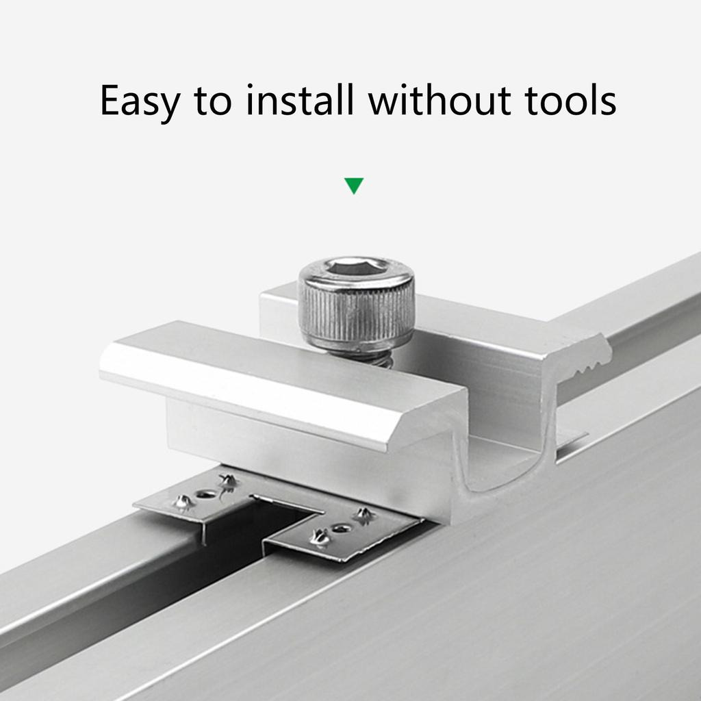 50 шт. заземляющий проводящий лист для фотоэлектрических панелей, прокладка, зажим для кабеля солнечной панели, заземляющий зажим для фотоэлектрических панелей, шайба, лист 28x50 мм