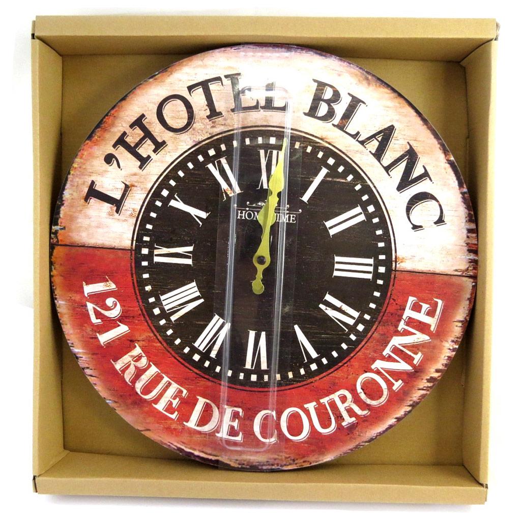 Les Trésors De Lily [M3207] - Wall Clock 'Terroir Français' Hotel Blanc
