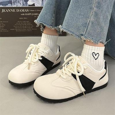 2025 новые весенне-осенние немецкие тренировочные туфли женские универсальные на плоской подошве на шнуровке кеды ins трендовый нишевый дизайн повседневная обувь
