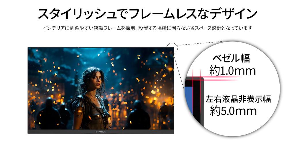 JAPANNEXT Inch Gaming Monitor 165Hz 1ms WQHD 2560x1440 Resolution IPS Panel Display Light Cut Viewing Angle 31.5 (HDMI/DisplayPort/blue / 178°)