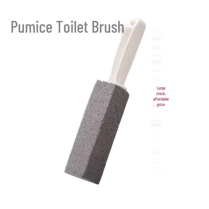 Pumice Toilet Brush for Cleaning Urine Stains, Limescale, and Waterline Marks.