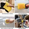 32-Piece Yellow Plastic Multi-Functional Car Cleaning Brush Set HSM HSM-888 Direct Factory Sale Air Vents Wheels