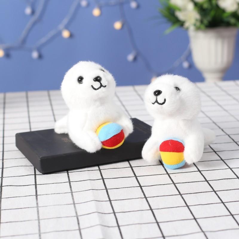 Очаровательная плюшевая игрушка-тюлень, мягкая набивная игрушка, брелок, мультяшный шарм для сумки