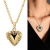 Gift Forever and Always Carved Chain Friend Necklace Photo Picture Locket Pendant Heart Shaped