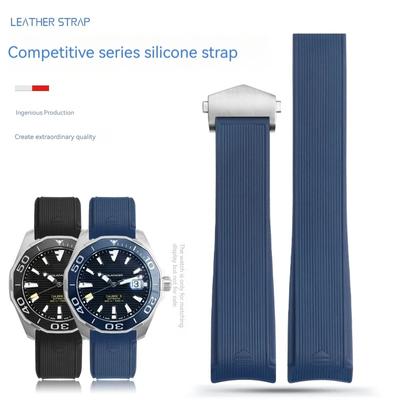 Классический ремешок из натурального каучука, подходит для часов TAG Heuer Aquaracer 300 500, ремешок для дайвинга, спортивный силиконовый ремешок 22 мм